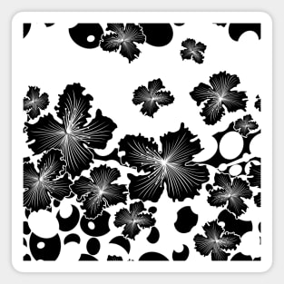 Black Flowers Magnet